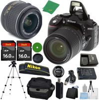 ZeeTech Ultimate Bundle for D5300 24.2 MP DSLR, NIKKOR 18-55mm f/3.5-5.6 Auto Focus-S DX VR, 2pcs 16GB ZeeTech Memory, Camera Case