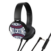 Portable Headphones, Deep Bass Over Ear Headsets with Soft Earmuff, Personalized Noise-Isolation Headphone Perfect for iPad iPhone iPod Tablets Smartphones Laptop Computer - Baseball