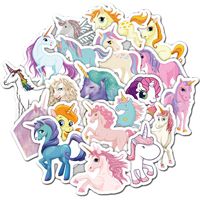 Unicorns Cool Laptop Sticker for iPhone MacBook Car Motorcycle Luggage Water Bottle DIY Bumper Bomb Vinyl Decal Stickers for Guy Skateboarding Accessories Kid Gift (33Pcs Unicorns)