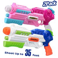 HITOP Water Gun, 2 Pack Squirt Guns Water Guns for Kids Adults Water Blaster 36oz High Capacity Fast Trigger Summer Toy for Swimming Pools Party Outdoor Beach Sand Water Fighting