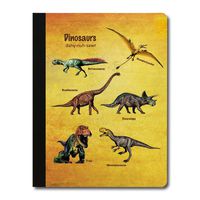 Tree-Free Greetings Dinosaur Collage Soft Cover 140 Page Tree-Free Composition Book, 9.75 x 7.25 Inches (CJ48305)
