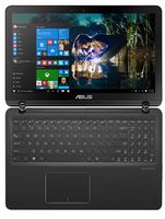 Asus - Q524UQ-BHI7T15 2-in-1 15.6" Touch-Screen Laptop - Intel Core i7-7500U - 12GB Memory - NVIDIA GeForce 940MX - 2TB Hard Drive - Sandblasted black aluminum with gunmetal hinge
