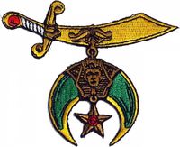 Shriner Sword Symbol Cut-Out Iron-On Patch [Gold - 3"]