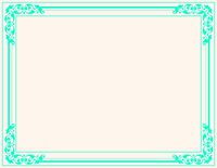 Geographics Blue Floral Certificates, Pack of 25 (48610)