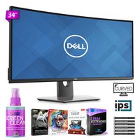 Dell U3419W UltraSharp 34in 21:9 Curved IPS Monitor with Photo Essentials Software and Special 2 Year Extended Warranty (Renewed)
