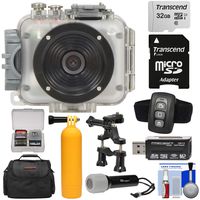 Intova Connex 1080p HD Waterproof Video Action Camera Camcorder (200 ft/ 60m) with Remote + 32GB Card + Case + LED Flashlight Torch + Floating Buoy Mount + Kit