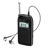 Pocket Radio FM AM Portable Radio USB Charging Radio with SD Card Slot (With Earphone)