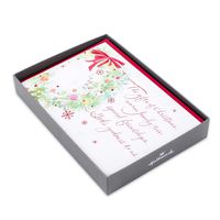 Hallmark Religious Boxed Christmas Cards, Wreath (16 Cards and 17 Envelopes)