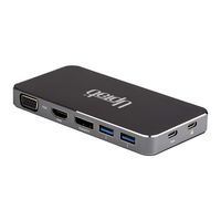USB C Hub 7-in-1 with Ultra HD HDMI 4K, DisplayPort 4K, VGA, 2 USB 3.0, USB-C Data, USB C for Power Delivery Compatible with Thunderbolt 3 MacBook Pro/Air/iPad Pro and More