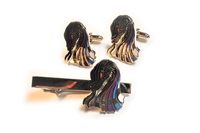 BJJ Snake Belts Brazilian Jiu Jitsu Tie Bar Clip Cufflinks Cuff Links Pair