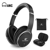 Active Noise Cancelling Bluetooth Headphones, Over-Ear Hi-Fi Deep Bass Wireless Headphones with Microphone, 90°Swiveling Earcups Adjust Headband Soft Earpads Earmuff for Travel Work TV Computer Phone