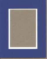 18x24 Royal Blue & White Double Picture Mat, Bevel Cut for 13x19 Picture or Photo
