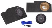 Sub Box Enclosure+Kicker Slim 10" Subwoofer for 2002-Up Dodge Ram Quad Cab