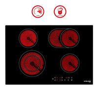 30" Electric Cooktop, GASLAND Chef CH77BF 240V Built-in Coil Electric Radiant Hob, 4 Burner 30 Inch Electric Ceramic Stove Top, Drop-in Sensor Control Electric Cooker with Child Safety Lock and Timer