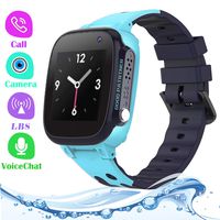 Waterproof Smart Watch Phone for Kids, Touchscreen Smartwatch with LBS Tracker 2 Way Call SOS Voice Chat Camera Sports Watches Boys Girls Wristband Cellphone Birthday Gift for Student Back to School