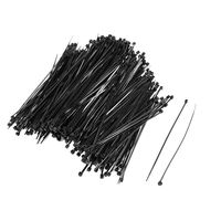 uxcell 350PCS Black Self Locking Plastic Cable Wire Zip Tie Fasten Wrap 3mmx150mm