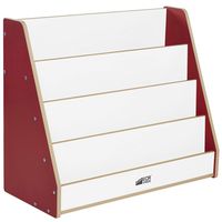 Factory Direct Partners 11941-WHRD Colorful Essentials Big Book Display Stand - White/Red