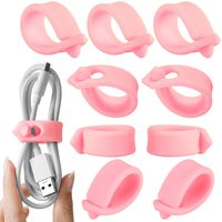 ELFRhino Reusable Cord Organizer Cable Straps Keeper Holder Cable Ties Wire Ties for Phone Charging Cord Electronics Electrical Computer PC Wire Wrap Manager Management(Set of 9)