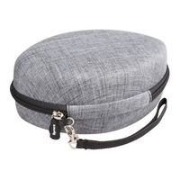 Aproca Hard Travel Bag Case Compatible iJoy Matte Finish Premium Rechargeable Wireless Headphones Bluetooth Over Ear Headphones Foldable Headse (Grey)