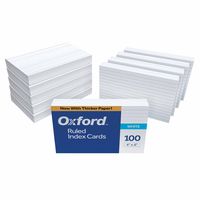 Oxford Ruled Index Cards, 4" x 6", White, 1,000 Cards (10 Packs of 100) (41)