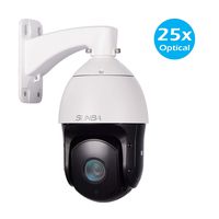 SUNBA 25X Optical Zoom 1080p IP PoE+ Outdoor Pan Tilt Zoom Camera, High Speed ONVIF Security PTZ Dome, Auto-Focus with Audio and 1000ft Night Vision (601-D25X) (Renewed)