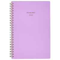 AT-A-GLANCE Weekly / Monthly Planner, January 2018 - December 2018, 4-7/8" x 8", Color Bar, Lilac (1078-200-59)