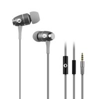 Brooklyn Headphone Company High Performance In-Ear Headphones with Built-In Microphone - Retail Packaging - Gray