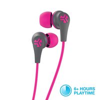 JLab Audio JBuds Pro Bluetooth Wireless Signature Earbuds | Titanium 10mm Drivers | 6-Hour Battery Life | Music Controls | Noise Isolation | Bluetooth 4.1 Extra Gel Tips and Cush Fins | Graphite/Pink
