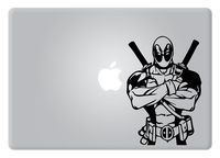 Deadpool Macbook Laptop Black Vinyl Decal Sticker