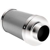 iPower GLFILT6M 6 Inch Air Carbon Filter Indoor Plants Grow Tent Odor Control Scrubber with Australia Activated C for Inline Fan, Reversible Flange, Prefilter Included