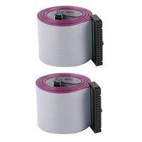 HLin 2.54mm Pitch 34 Pin F/F Connector IDC Flat Ribbon Cable 1m Length 2 Pieces