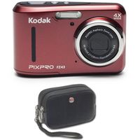 Kodak PIXPRO Friendly Zoom FZ43 16 MP Digital Camera with 4X Optical Zoom and 2.7" LCD (Red) Case Bundle