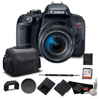 Canon EOS Rebel T7i Digital SLR Camera with 18-55mm Lens 1894C002 - Bundle Kit with 32GB Memory Card, Extra Battery + More