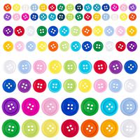 Biubee 1100 Pcs Assorted Size Mixed Color Resin Buttons- 4 Holes Round Craft Buttons for Sewing, Scrapbooking, DIY Handmade Decorations