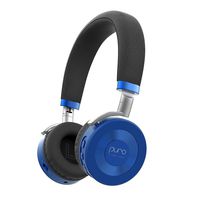 JuniorJams Volume Limiting Headphones for Kids 3+ Protect Hearing - Foldable & Adjustable Bluetooth Wireless Headphones for Tablets, Smartphones, PCs - 22-Hour Battery Life by Puro Sound Labs, Blue