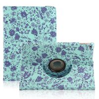 ELEOPTION Auto Sleep/Wake Function PU Leather 360 Degree Rotating Smart Carrying Case Cover for 9.7 inch iPad Air/iPad 5 (Mulan Blue)