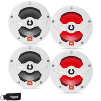 JBL MS65LW - Two Pairs of MS65LW Marine 6.5 Inch White Two-Way RGB-LED Speakers