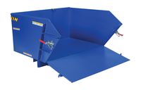 Vestil HDROP-100-LD Self-Dumping Hopper, 2000 lb Capacity, 1 Cubic Yard, Heavy Duty Steel, Blue