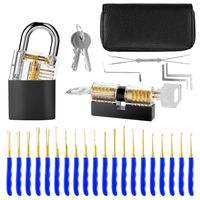 Stainless Steel Lock Set with 24 Tools 2 Locks 4 Keys and 2 Protective Cover