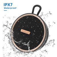 Waterproof Bluetooth Speaker Shower Speaker IPX 7 Bathroom Speaker V5.0 True Wireless Speakers Portable Shockproof Boombox Speaker 800mAh Powerful Audio Driver Enhanced Bass 10m Wireless (D530 Black)