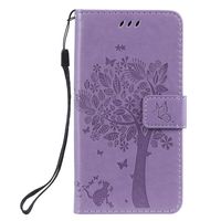 NEXCURIO Galaxy A20E Wallet Case with Card Holder Folding Kickstand Leather Case Shockproof Flip Cover for Samsung Galaxy A20E - NEKTU080359 Lilac