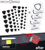 MyCamShield | Black (Matte) | 52 Vinyl Webcam/Camera Covers | Removable/Reusable | for Laptops, Desktops, Smartphones, Tablets, Smart TVs, Smart Home Devices | Includes 4 Lens/Screen Cleaning Wipes