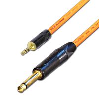 designacable 3.5mm Stereo Mini Jack to Mono 1/4" Jack Cord - Orange - 3m
