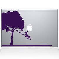 The Decal Guru 0163-MAC-15P-LAV Tree Vinyl Sticker, 15" MacBook Pro (2015 & Older), Purple