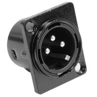 Seismic Audio SAPT214 XLR Male Panel Mount Connector and Fits Series D Pattern Holes Pro Audio