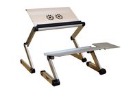 WorkEZ Standing Desk Conversion Kit with 2 fans & 3 usb ports. Perfect Laptop Sit to Stand Converter Ergonomic Adjustable Height & Angle Negative Tilt