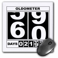 3dRose LLC 8 x 8 x 0.25 Inches Mouse Pad, Oldometer Happy 60Th Birthday (mp_110016_1)