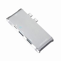 6 in 1 USB C Hub, Type-C Power Delivery 4K Video HD Output Port, 2 USB 3.0 Ports, SD/MicroSD Card Reader Aluminum Alloy for MacBook Pro 2015/2016 and Other Type-C Devices (Gray)