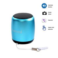 Micro Bluetooth Speaker (Blue) - TWS System - Portable, Tiny Body, Loud Audio, Shutter Button Selfie Features
