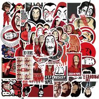 The TV Show Money Heist Stickers 50 Pack for Water Bottles,Waterproof Laptops Sticker Vinyl Decal Sticker for Phone,Computer,Hydro Flasks,Cars,Bicycles